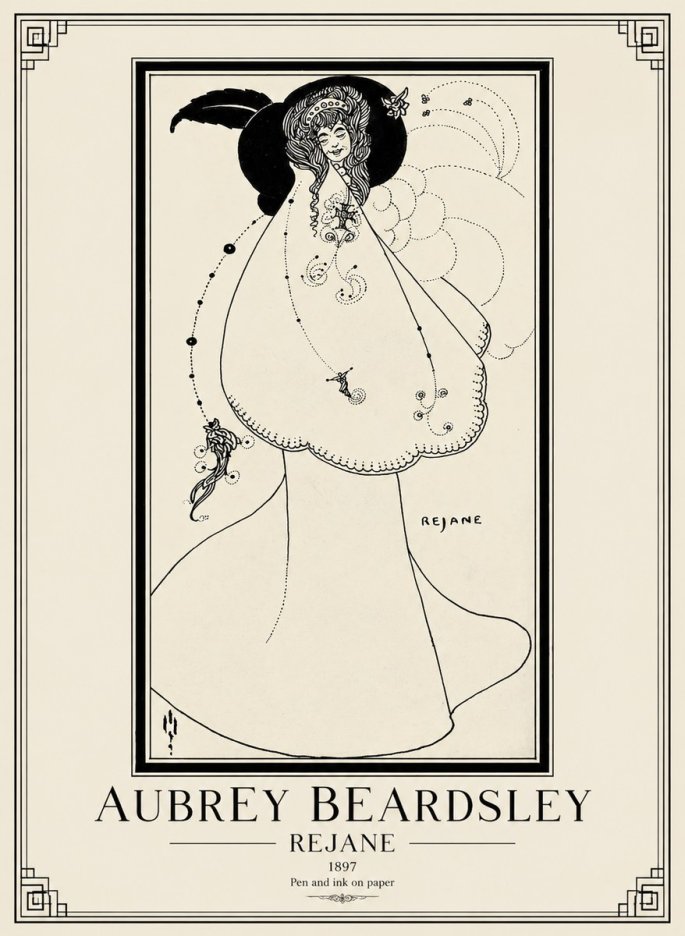 Aubrey Beardsley Rejane I No1 - Poster