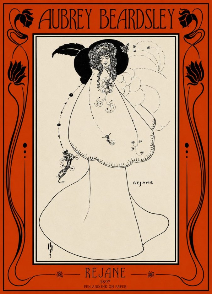 Aubrey Beardsley Rejane I No2 - Poster