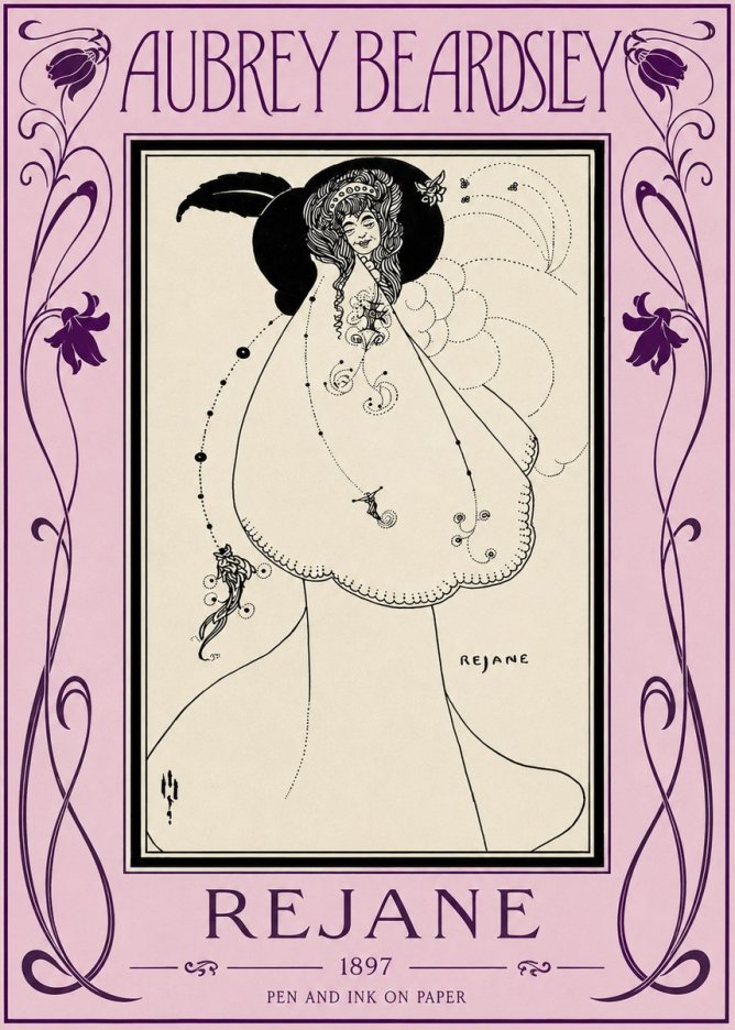 Aubrey Beardsley Rejane I No3 - Poster
