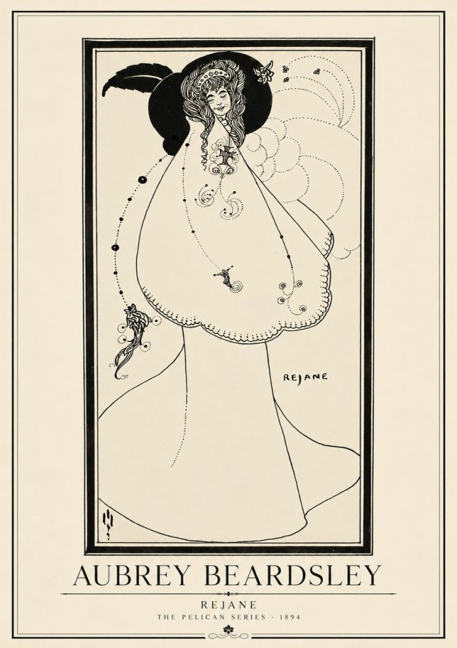 Aubrey Beardsley Rejane I No6 - Poster