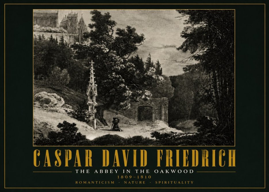 Caspar David Friedrich The Abbey in the Oakwood No5 - Poster