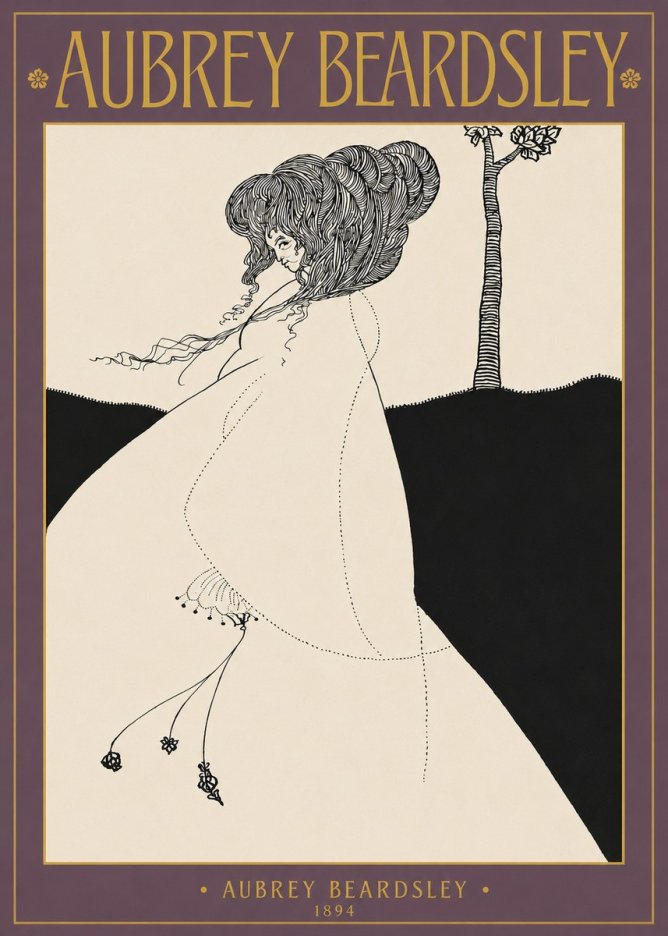 Aubrey Beardsley The Pallid Princess No2 - Poster