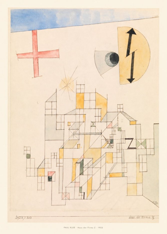 Paul Klee Haus Der Firma Z No6 - Poster
