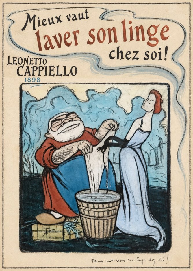 Leonetto Cappiello Mieux Vaut Laver Son Linge Chez Soi! No1 - Poster