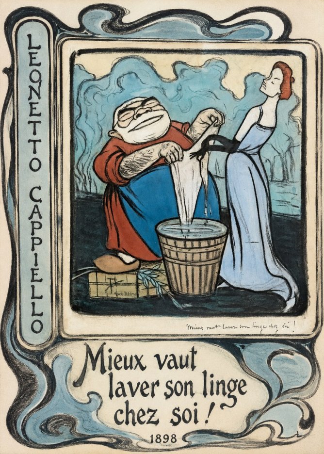 Leonetto Cappiello Mieux Vaut Laver Son Linge Chez Soi! No2 - Poster