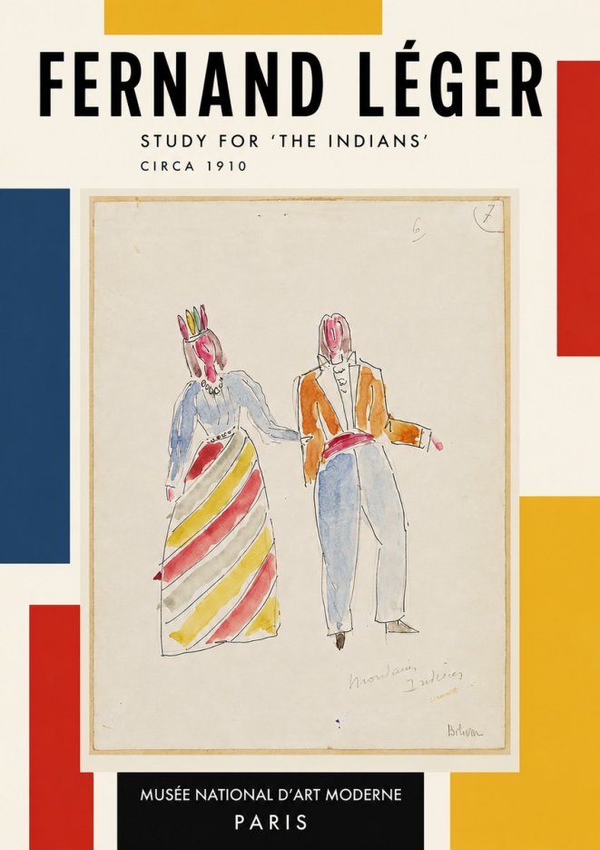 Fernand Léger Montagnes Indiennes No4 - Poster