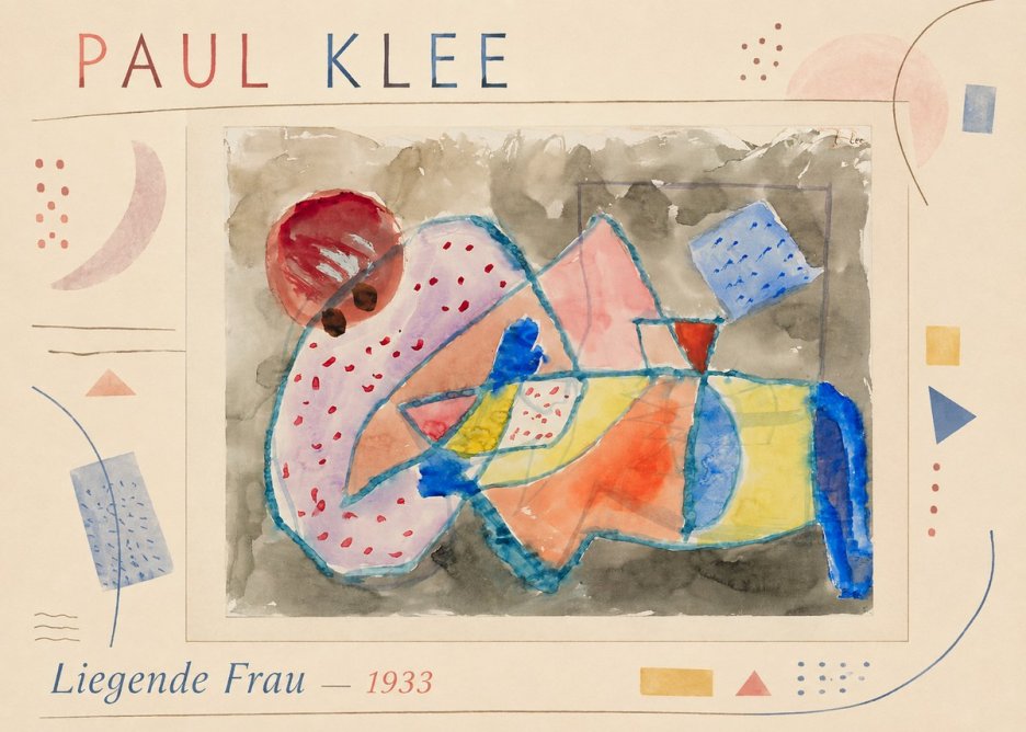 Paul Klee Liegende Frau - 1933 No2 - Poster