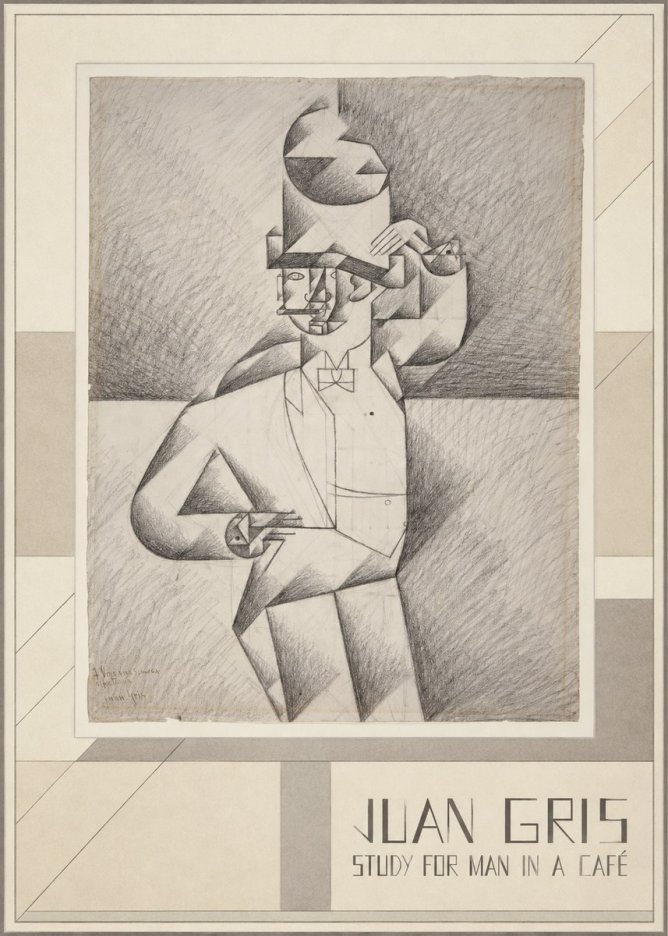 Juan Gris Study for Man in a Café No3 - Poster