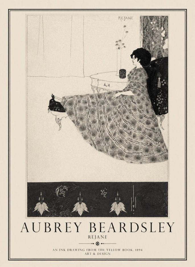 Aubrey Beardsley Rejane II No1 - Poster
