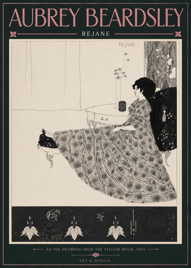 Aubrey Beardsley Rejane II No5 - Poster