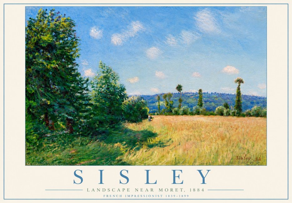 Sisley Landscape Near Moret, 1884 No6 - Poster