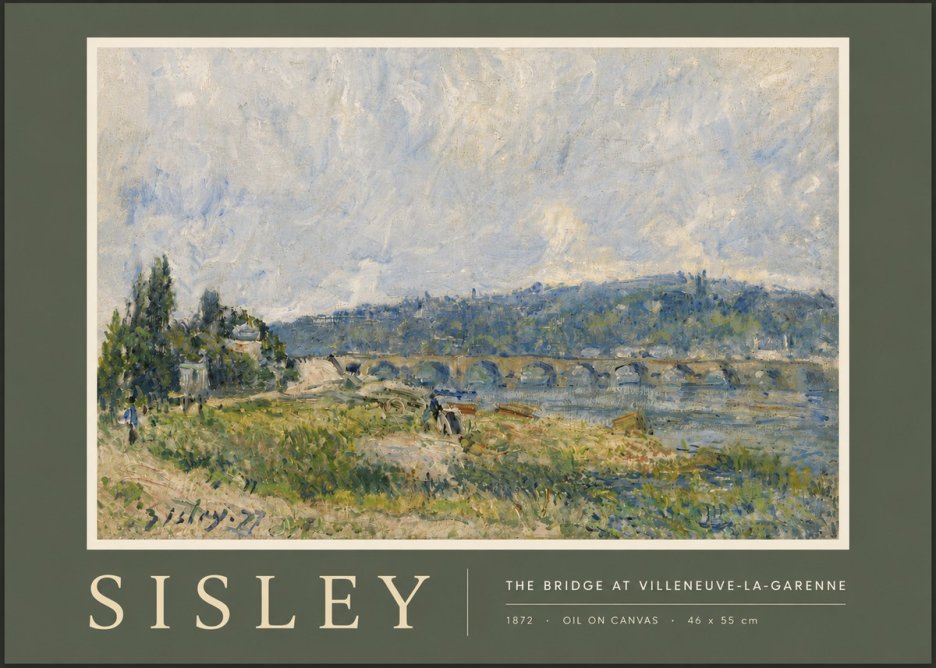 Sisley The Bridge at Villeneuve-la-garenne II No5 - Poster