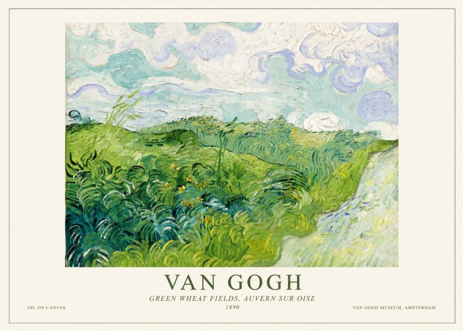Van Gogh Green Wheat Fields, Auvern Sur Oise No1 - Poster