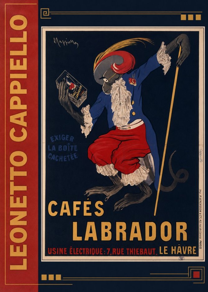 Leonetto Cappiello Cafés Labrador No2 - Poster
