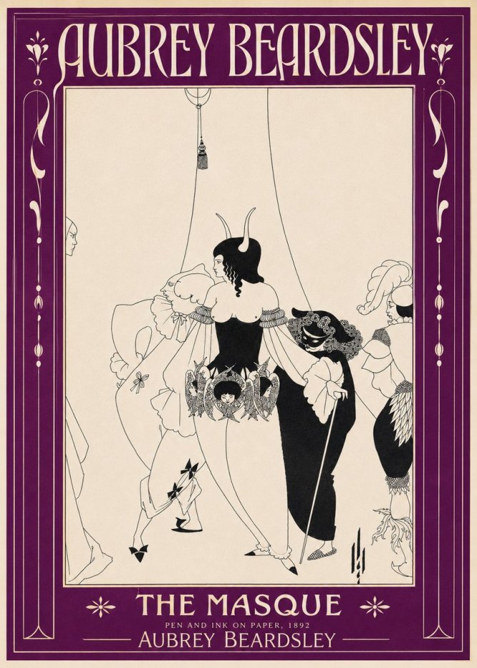 Aubrey Beardsley The Masque No2 - Poster
