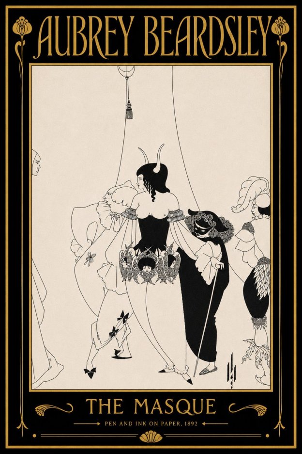 Aubrey Beardsley The Masque No6 - Poster