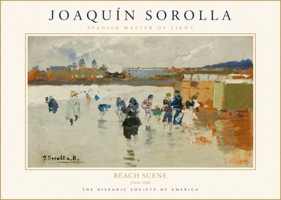 Sorolla Beach Scene No1 - Poster