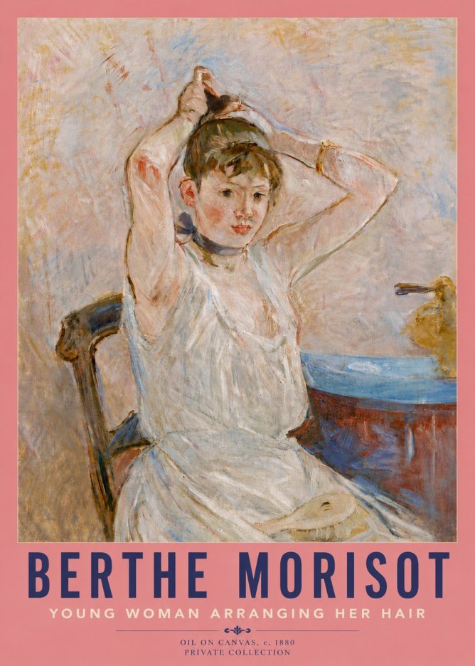 Berthe Morisot Young Woman Arranging Her Hair No5 - Poster