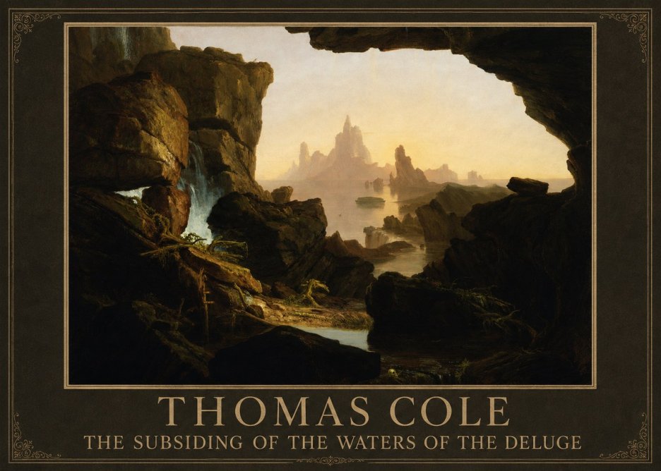 Thomas Cole The Subsiding of the Waters of the Deluge I No1 - Poster