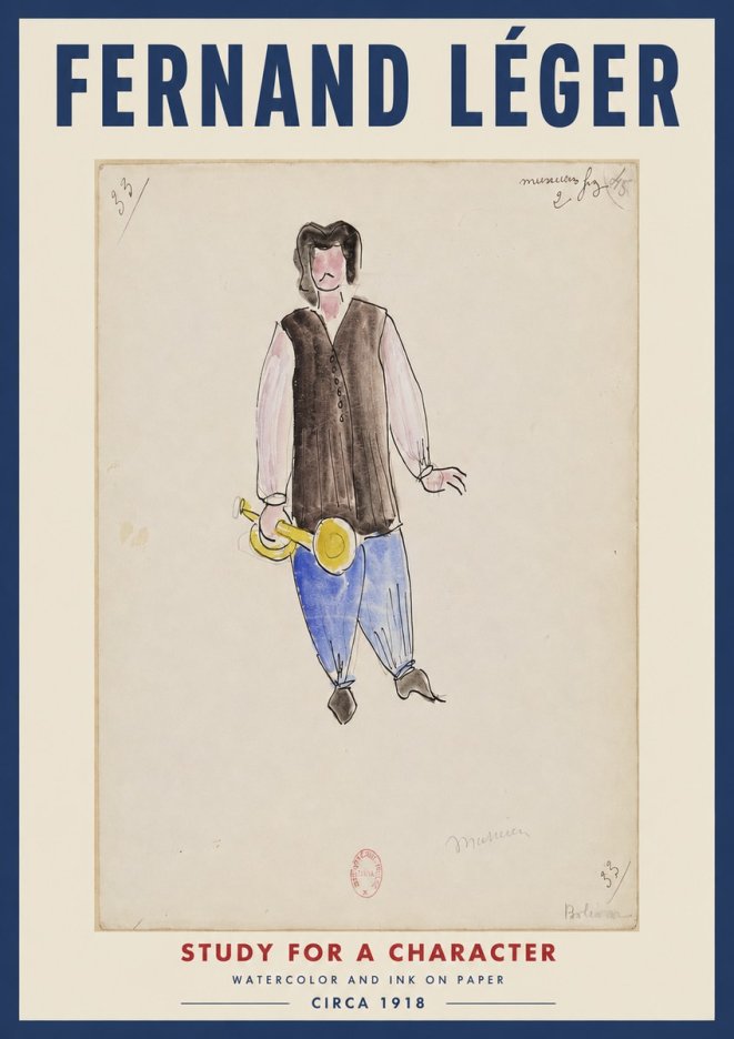 Fernand Léger Study for a Character I No2 - Poster