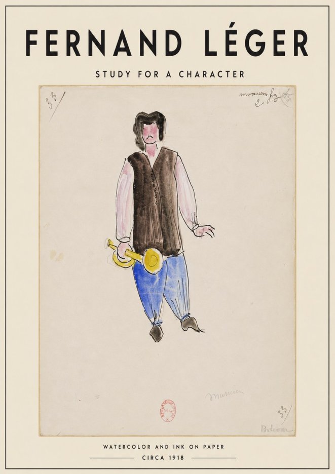 Fernand Léger Study for a Character I No4 - Poster