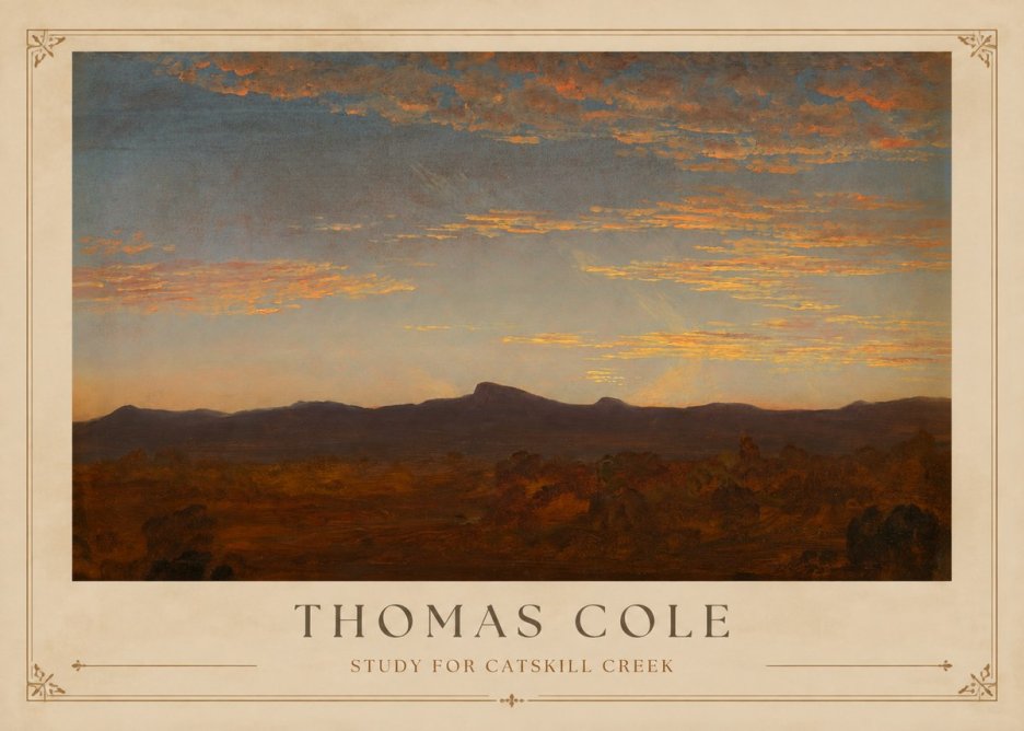 Thomas Cole Study for Catskill Creek II No1 - Poster