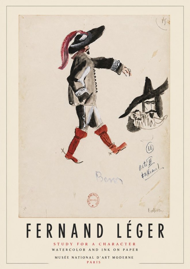 Fernand Léger Study for a Character II No5 - Poster