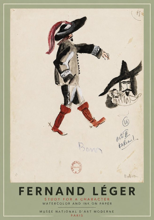 Fernand Léger Study for a Character II No6 - Poster
