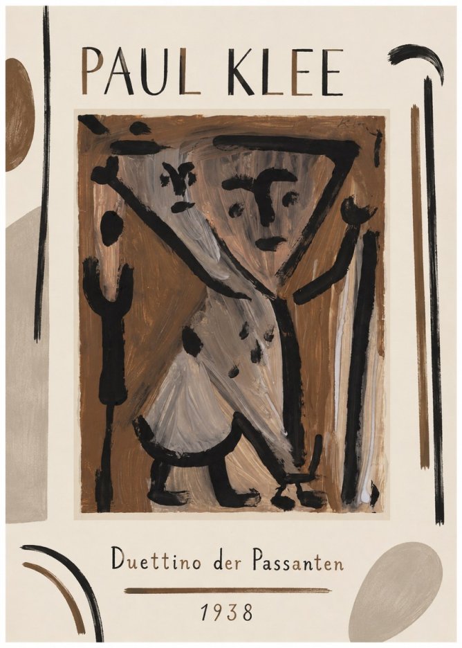 Paul Klee Duettino Der Passanten No1 - Poster