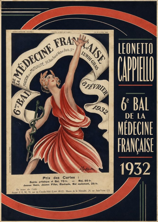 Leonetto Cappiello 6E Bal De La Médecine Française - 1932 No4 - Poster