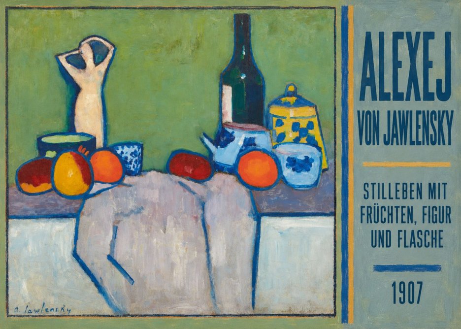 Alexej von Jawlensky Stilleben Mit Früchten, Figur Und Flasche 1907 No5 - Poster