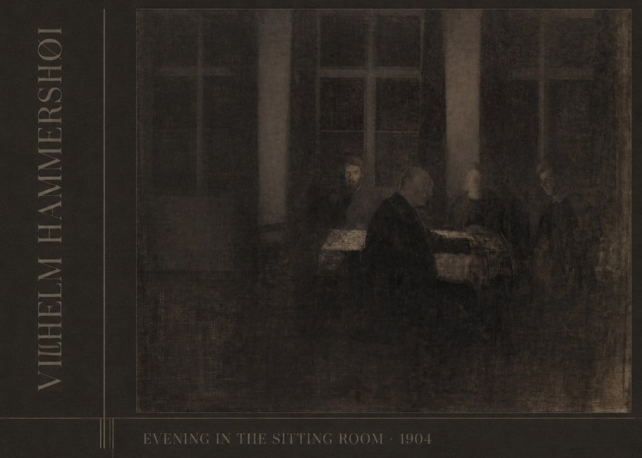Vilhelm Hammershøi Evening in the Sitting Room No2 - Poster