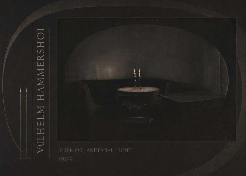 Vilhelm Hammershøi Interior, Artificial Light No6 - Poster