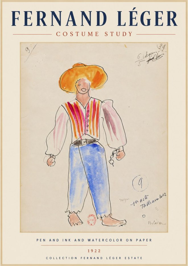 Fernand Léger Costume Study II No5 - Poster