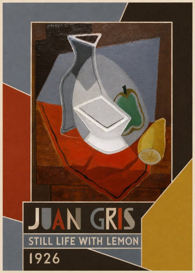 Juan Gris Still Life with Lemon No3 - Poster