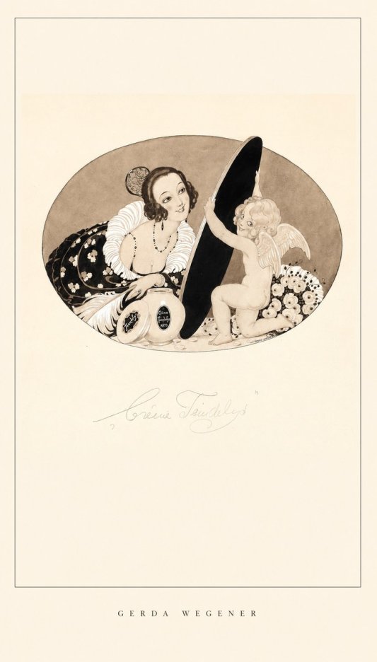 Gerda Wegener Crème Teindelys II No6 - Poster
