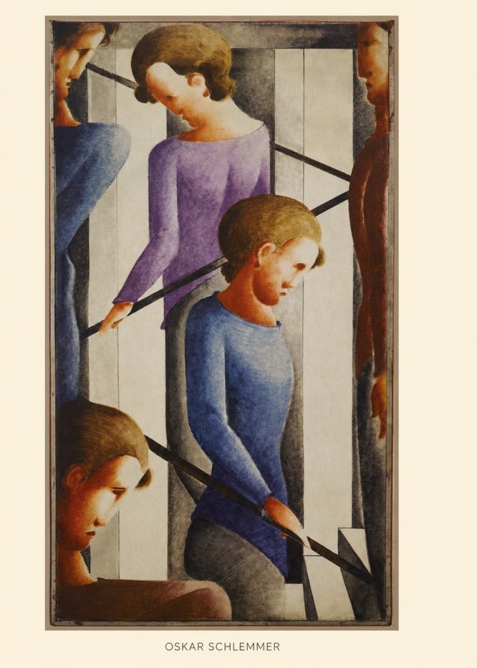 Oskar Schlemmer Staircase Figures II No6 - Poster