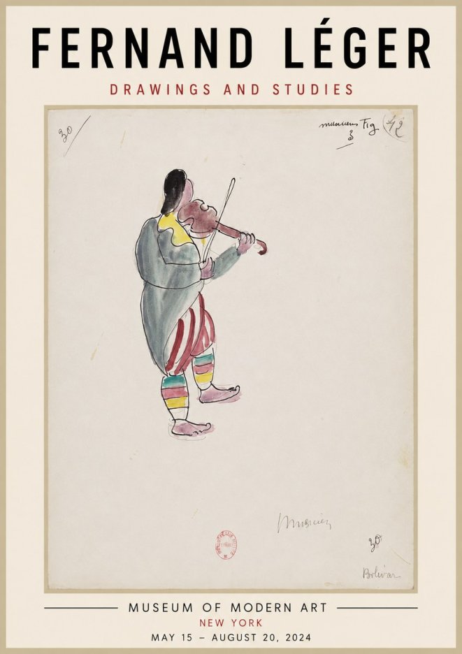 Fernand Léger Musicien No3 - Poster