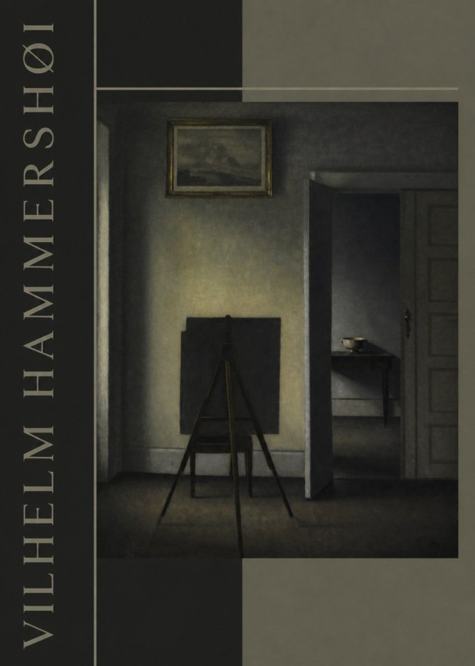 Vilhelm Hammershøi Interior with the Artist's Easel III No4 - Poster