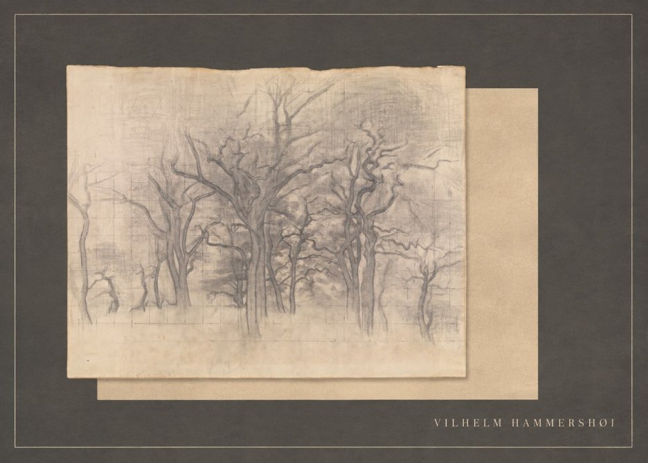 Vilhelm Hammershøi Oak Trees No5 - Poster