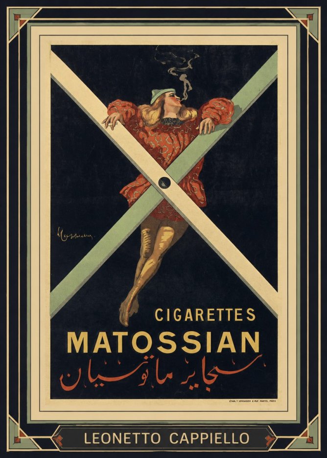 Leonetto Cappiello Cigarettes Matossian No1 - Poster