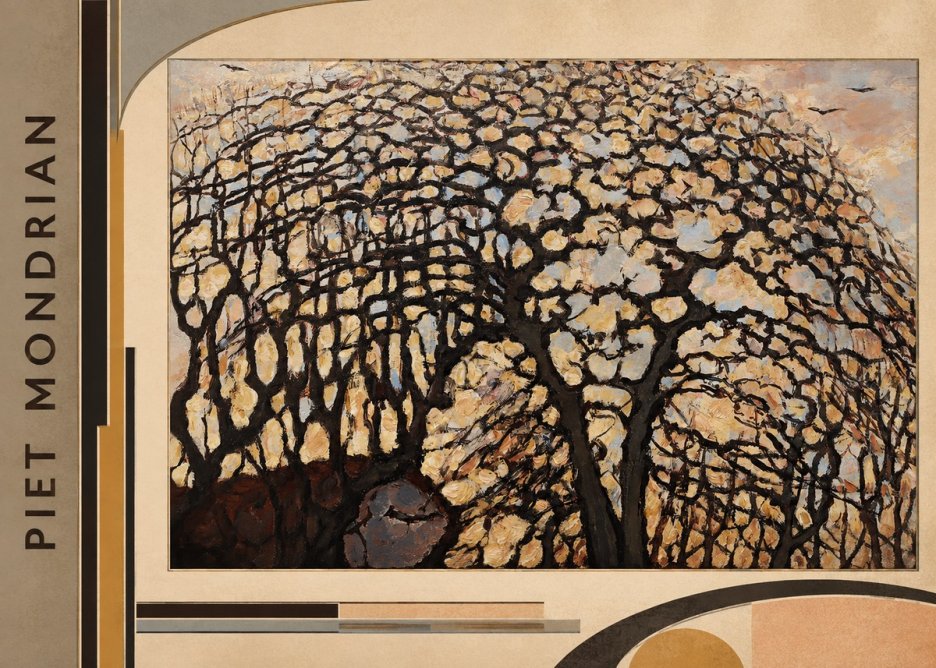 Piet Mondrian Avond (Evening); the Red Tree No4 - Poster