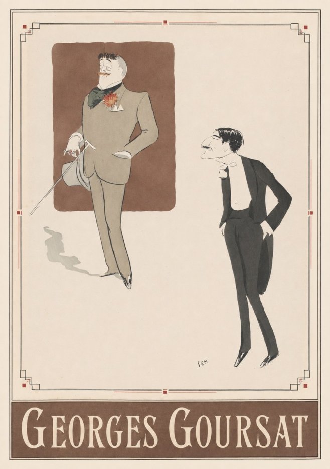 Georges Goursat Two Stylish Gentlemen No3 - Poster