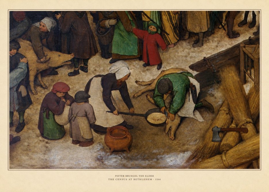 Pieter Bruegel The Census at Bethlehem VI No5 - Poster