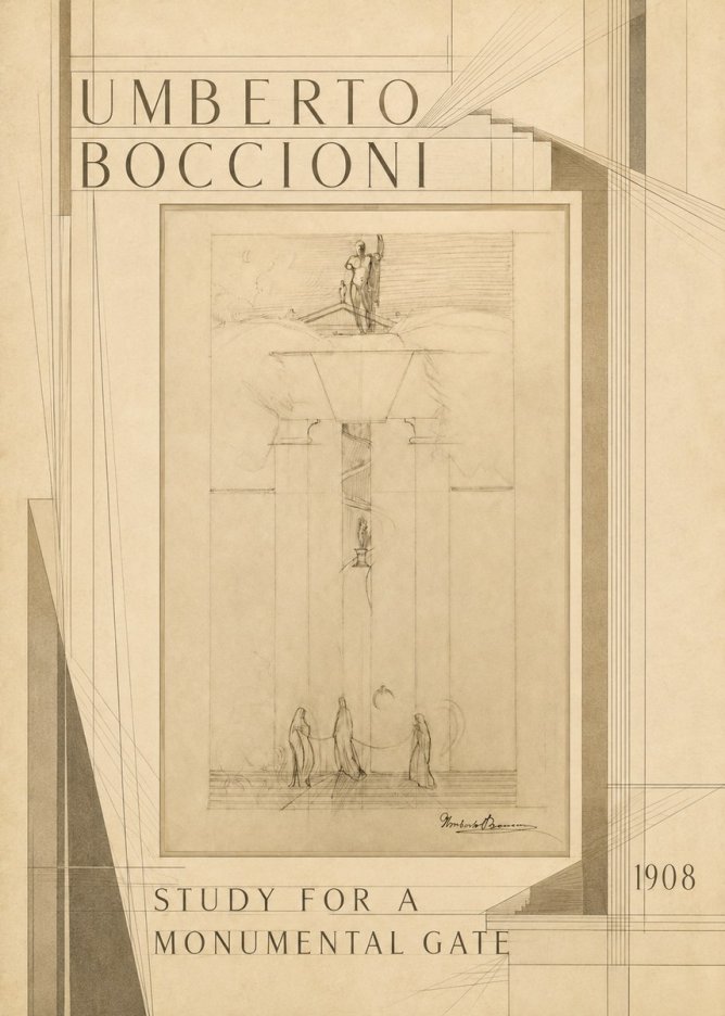 Umberto Boccioni Study for a Monumental Gate No6 - Poster