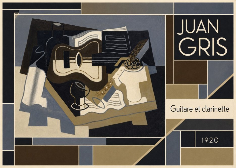 Juan Gris Guitare Et Clarinette No5 - Poster
