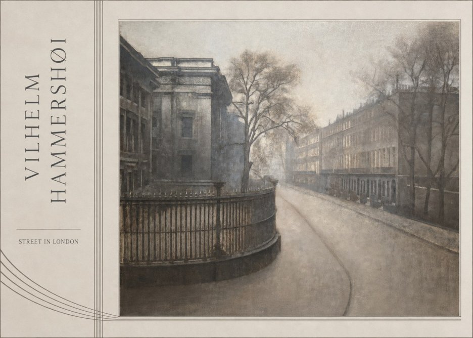 Vilhelm Hammershøi Street in London No2 - Poster