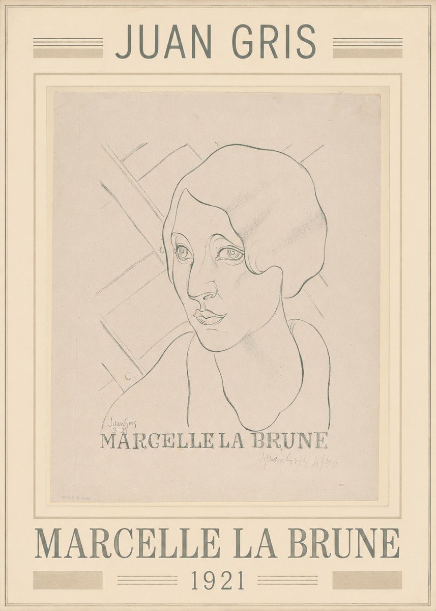 Juan Gris Marcelle La Brune I No1 - Poster