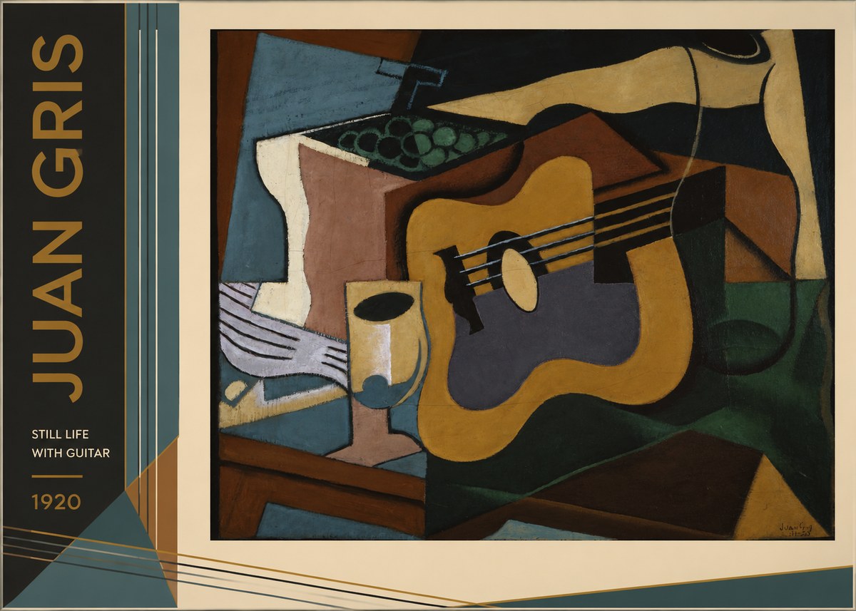 Juan Gris Still Life with Guitar No2 - Poster