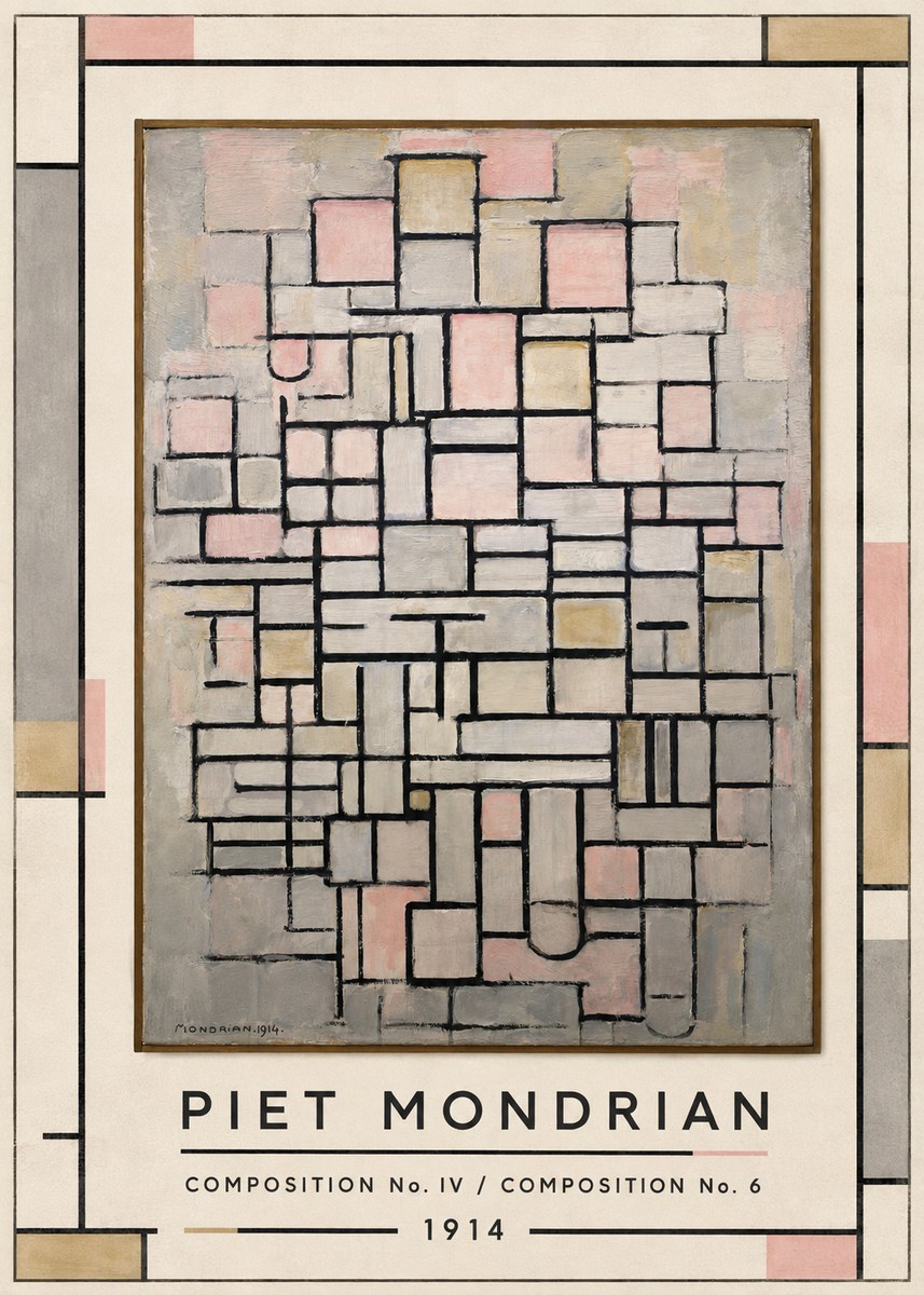 Piet Mondrian Composition No. Iv / Composition No. 6 No1 - Poster